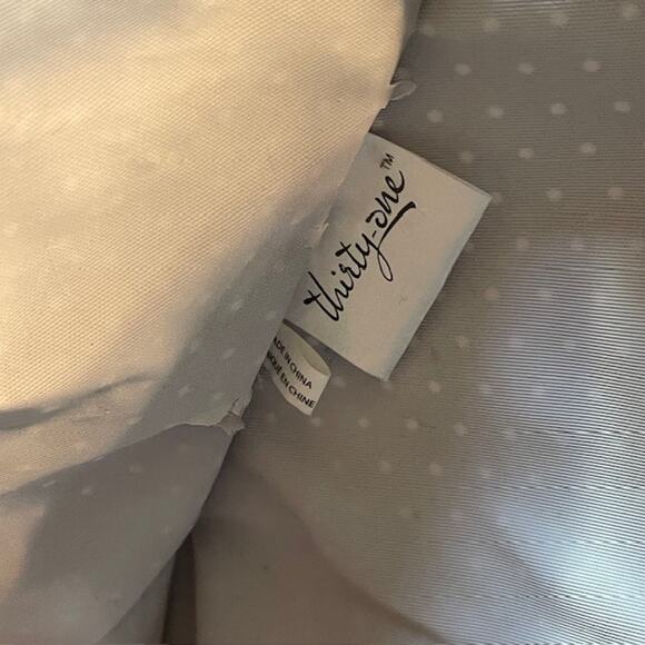 Thirty One Zip Top Organizing Utility Tote Small 15" Ditty Dot Polka Dot 31 ZOUT - Picture 11 of 16